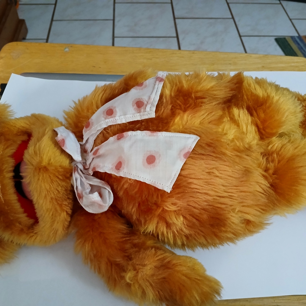 Plush Toy with Polka Dot Scarf